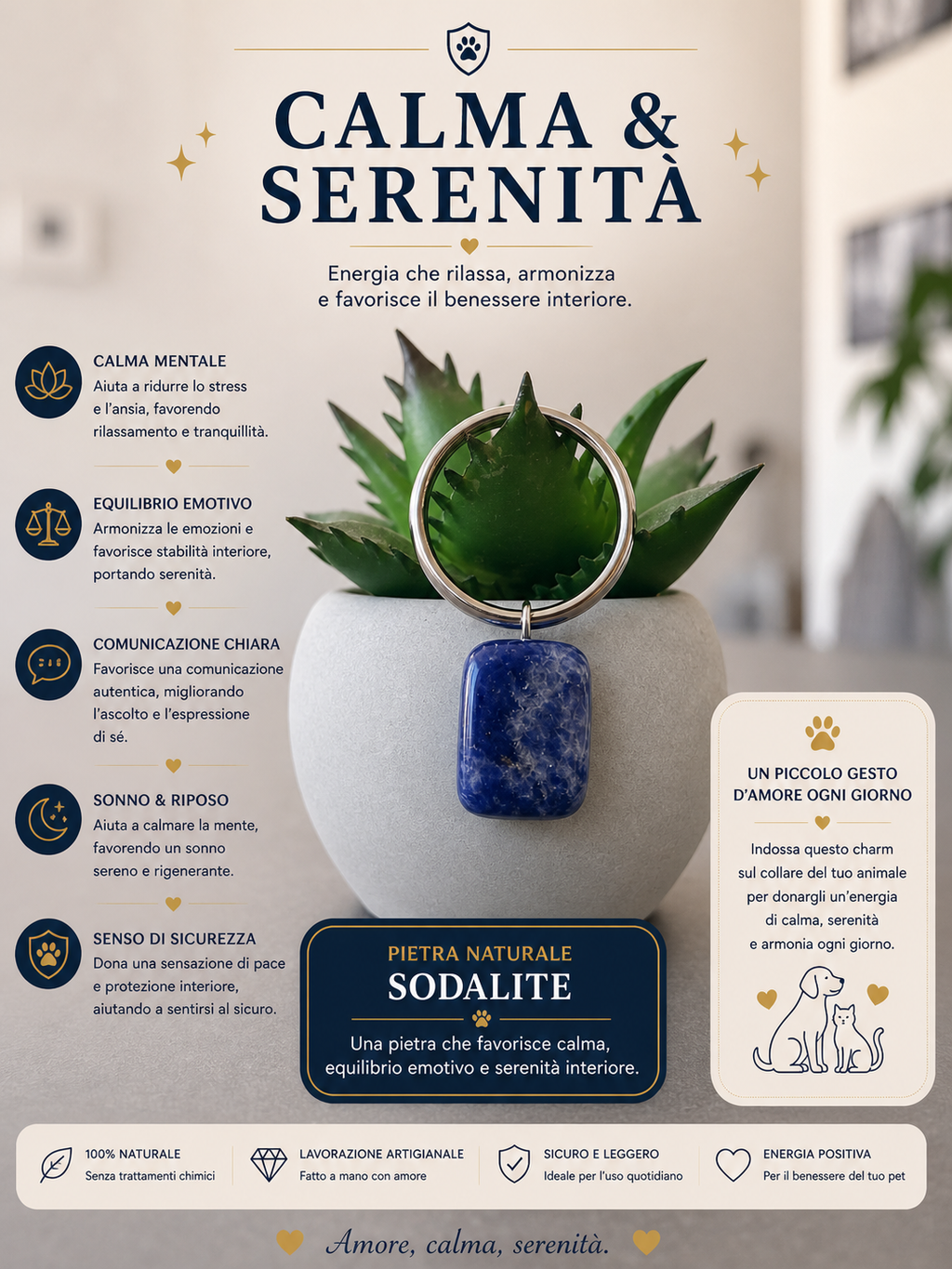Charm - calma e serenità - sodalite