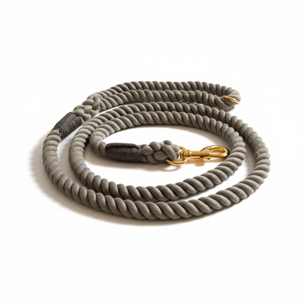 🐕 Guinzaglio per Cani in Cotone Intrecciato a Mano – Naturale, Resistente ed Elegante