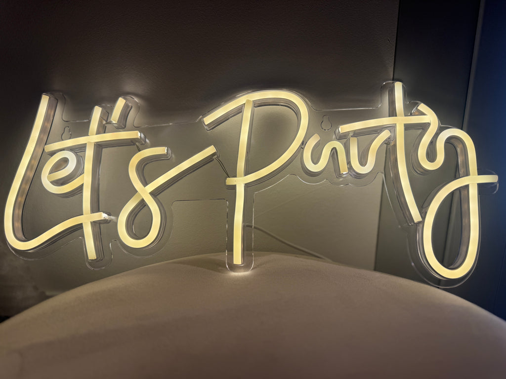 INSEGNA LUMINOSA “LET’S PARTY” – LED DECORATIVO