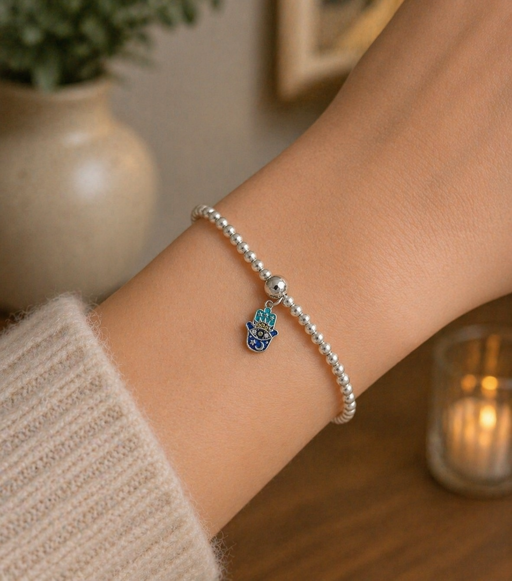 CHARM MANO DI FATIMA (HAMSA) IN ARGENTO 925